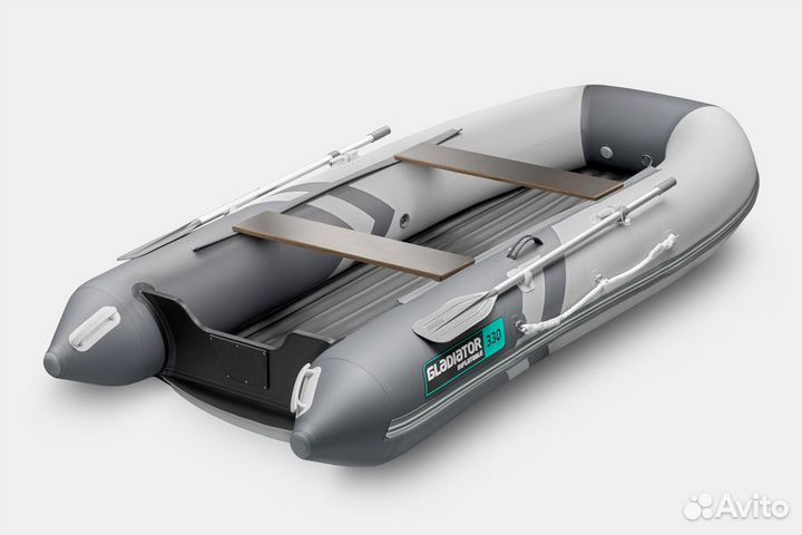 Лодка Gladiator E 330 S; св-темно серая