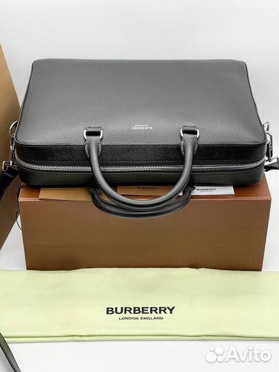 Мужская сумка ноутбука портфель Burberry из кожи