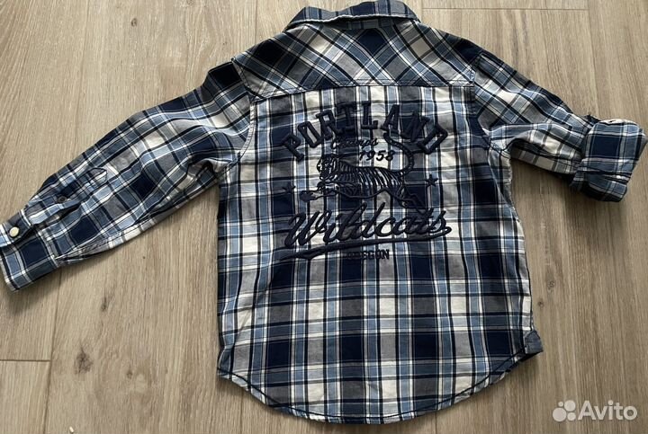 Рубашка в клетку детская