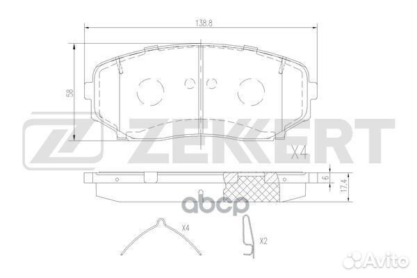 Колодки торм. диск. передн. Ford USA Edge 10