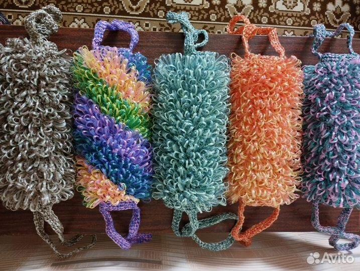 Мочалки ручной вязки