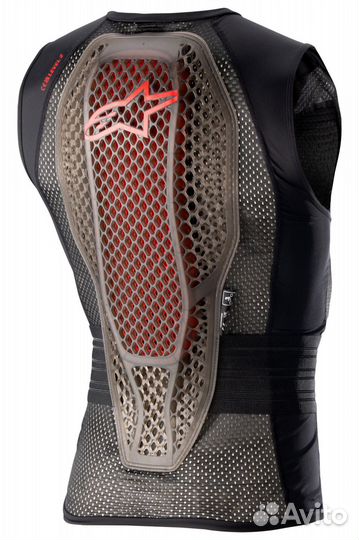 Protektorenweste Alpinestars Nucleon Flex Pro Transparent Smoke Rot-Schwarz Черный