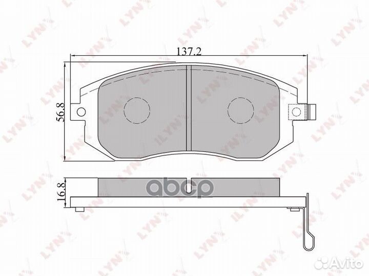 Колодки тормозные дисковые перед 1,645 BD71