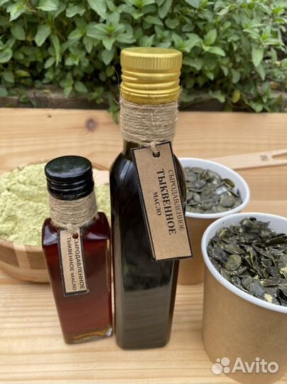 Масло сыродавленное черного тмина, кокосовое, льна