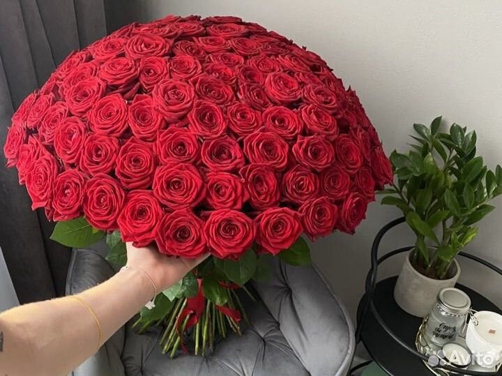 Цветы букеты 101 роза