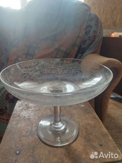 Ваза для фруктов хрусталь