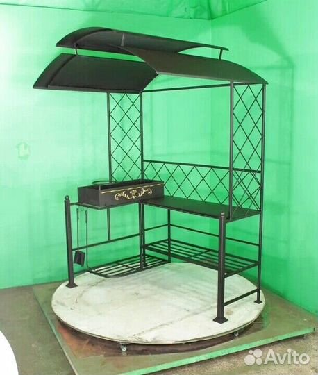 Мангал с печкой под казан