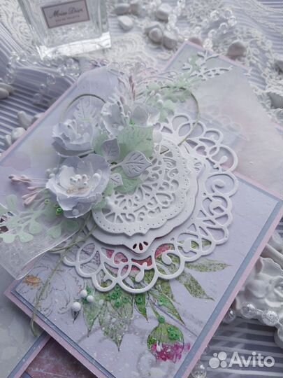 Открытка многослойная ручной работы