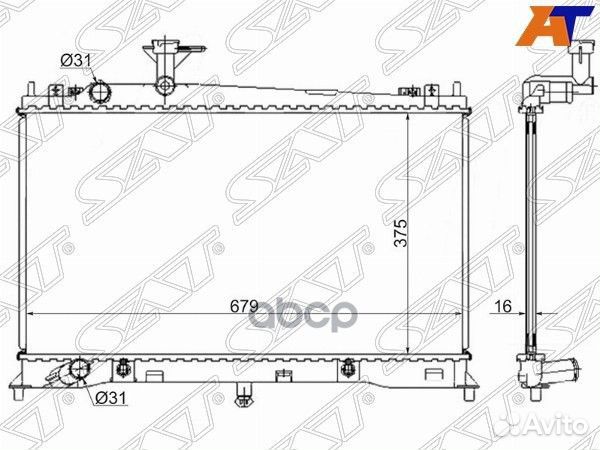 Радиатор Mazda 6 02-08 / Atenza 02-07 MZ00053 Sat