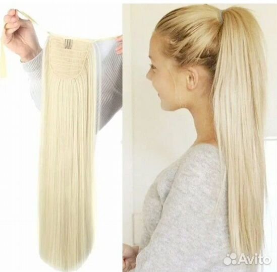 Накладной хвост на заколке и ленте б.у