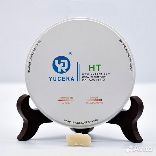 Циркониевые диски Yucera HT block White 98мм*10мм