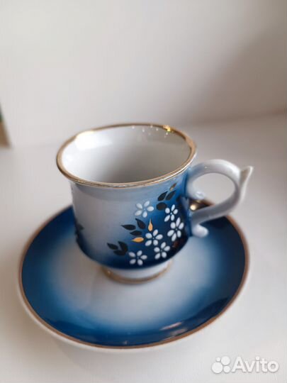 Кофейная пара СССР Броницкий фарфоровый завод