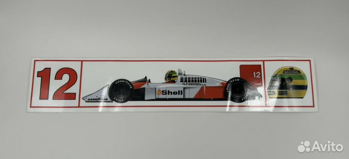 Наклейка Ayrton Senna McLaren MP4/4 1988