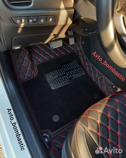 Чехлы Kia Rio4 / Solaris2 / Веста Bombastic красно