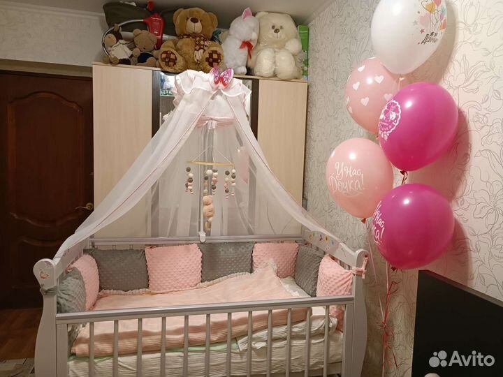 Балдахин в кроватку с держателем