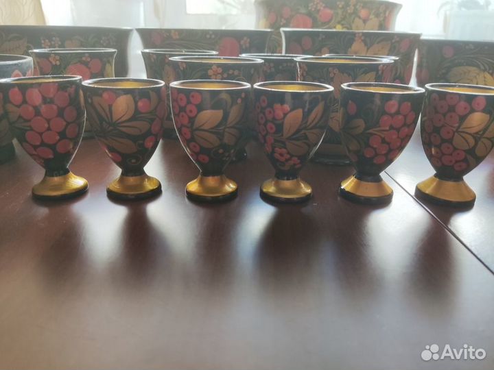 Набор посуды хохлома