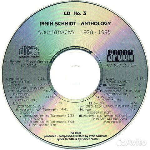 Irmin Schmidt / Anthology - Soundtracks 1978-1993
