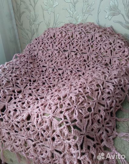 Плед вязаный