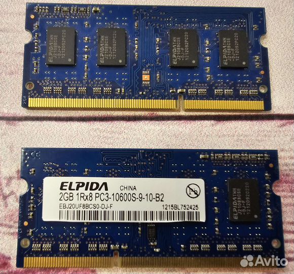 Оперативная память ddr3 Elpida MacBook A1278