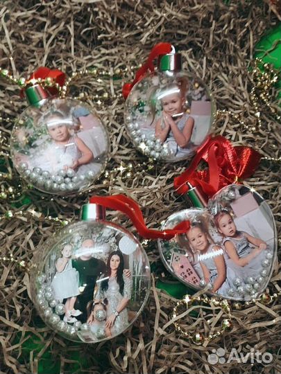 Новогодние шары с фотографией