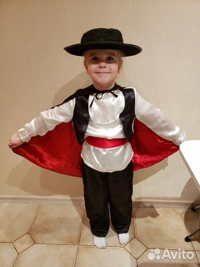 Костюм карнавальный Зорро прокат