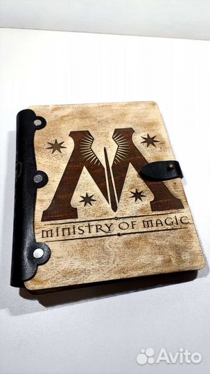 Блокнот с деревянной обложкой