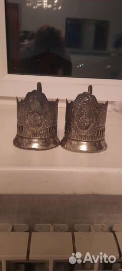 Подстаканники СССР космос мельхиор