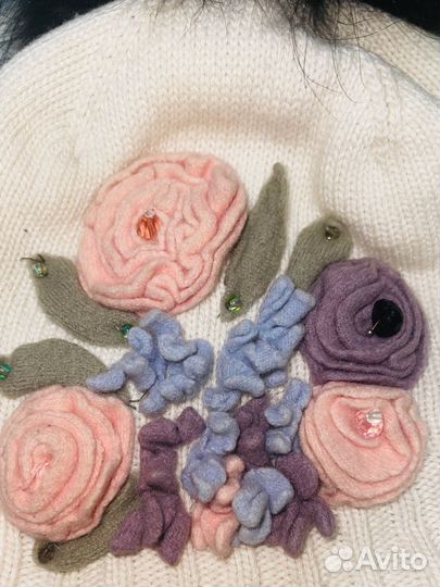 Шапка tavitta, шарф pampolina, Заколки