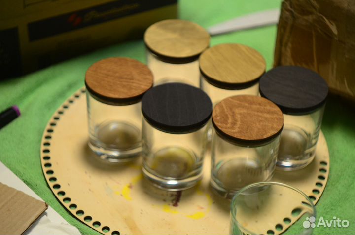 Стаканы для свечей с крышкой