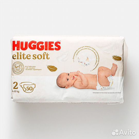 Подгузники huggies elite soft 2