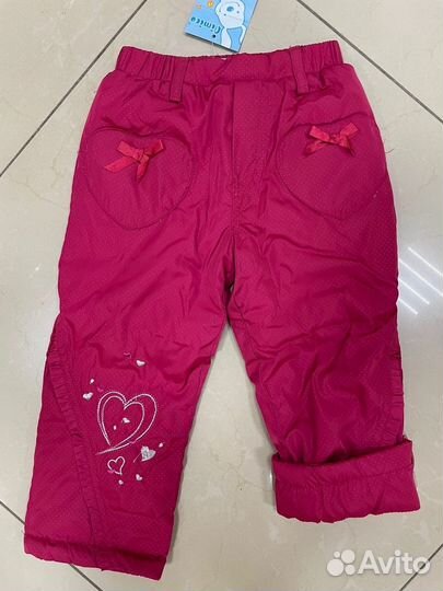 Штаны утепленные девочке р.86
