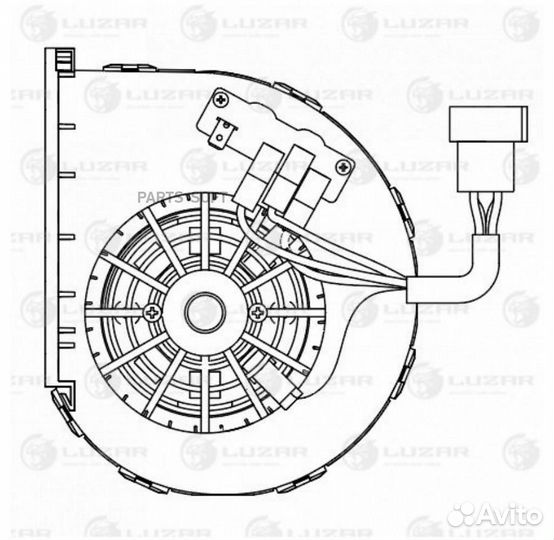 Э/вентилятор отоп. для а/м маз-103 (24В) (LFh 1203