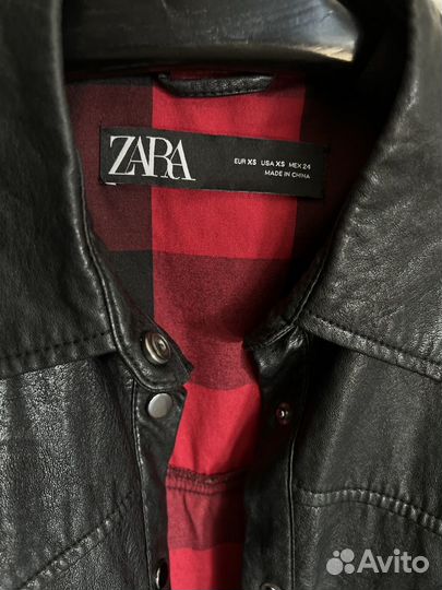 Кожаная рубашка Zara