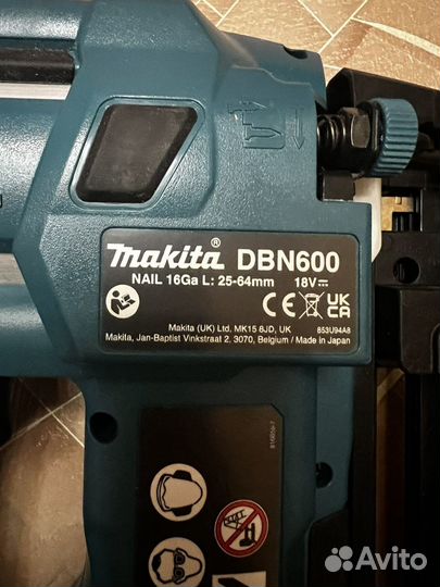 Нейлер Makita dbn600 16ga новый