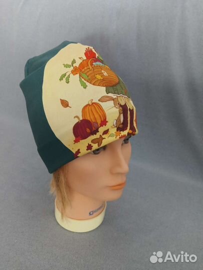 Шапка двухсторонняя для девочки