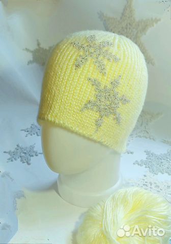 Шапка женская вязаная ручная работа