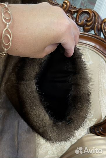 Шуба норковая цвет соболь 48-50 как новая