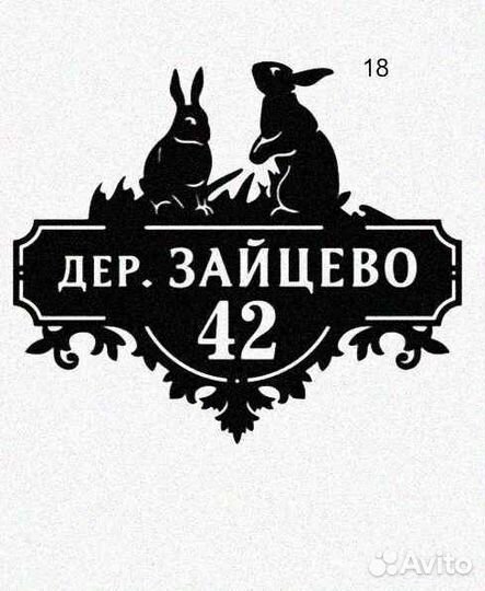 Красивая табличка с адресом