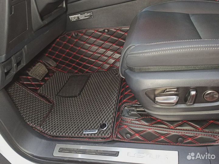 3D Коврики Lexus LX 500 Экокожа Салон Багажник