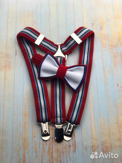 Галстук-бабочка+подтяжки (комплект) для малышей