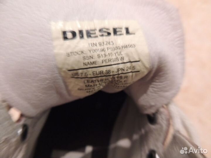 Кожаные кеды Diesel 37 размер