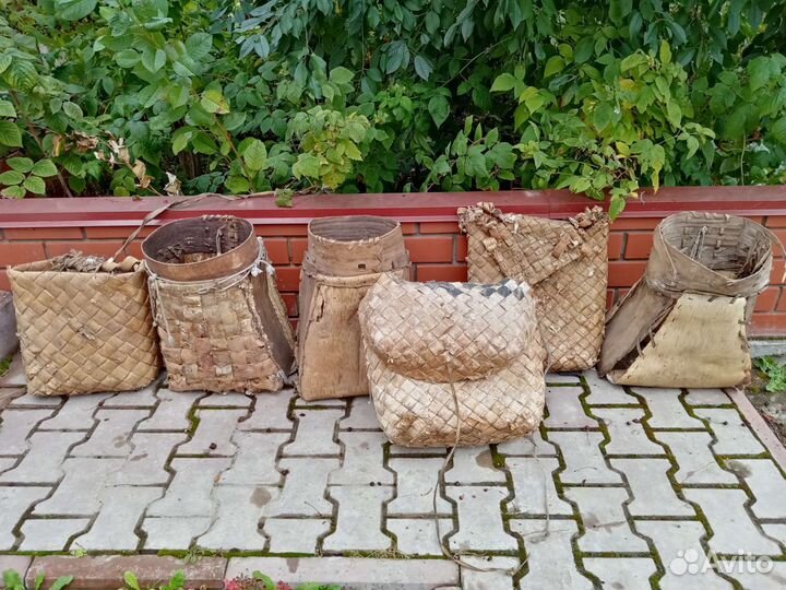 Заплечные берестяные короба