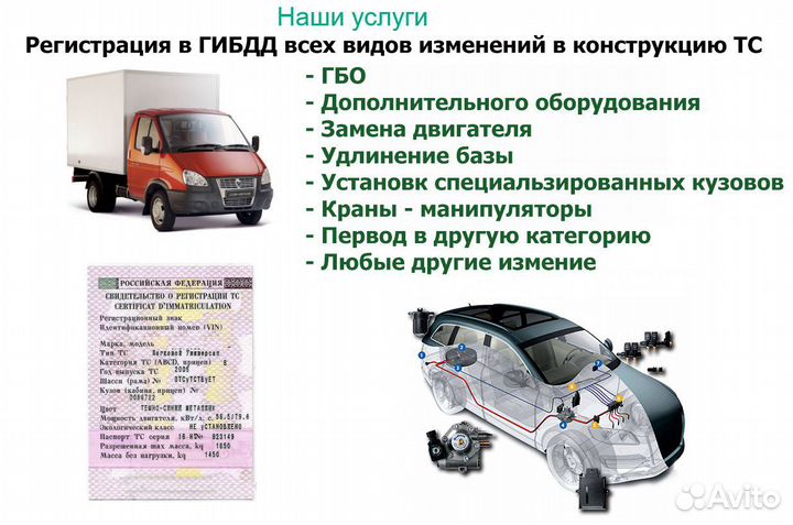 Регистрация изменений в конструкции авто под ключ