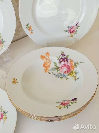 Тарелки мейсенский букет ГДР