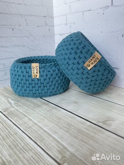 Вязаные корзинки набор