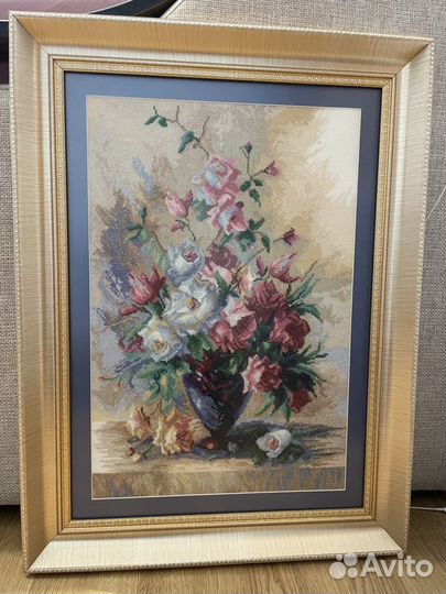 Картина вышивка крестиком, ручная работа