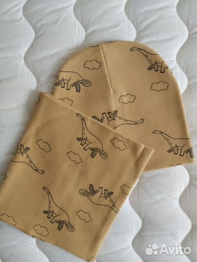 Комплект: Шапка + снуд (манишка/шарф) Демисезон