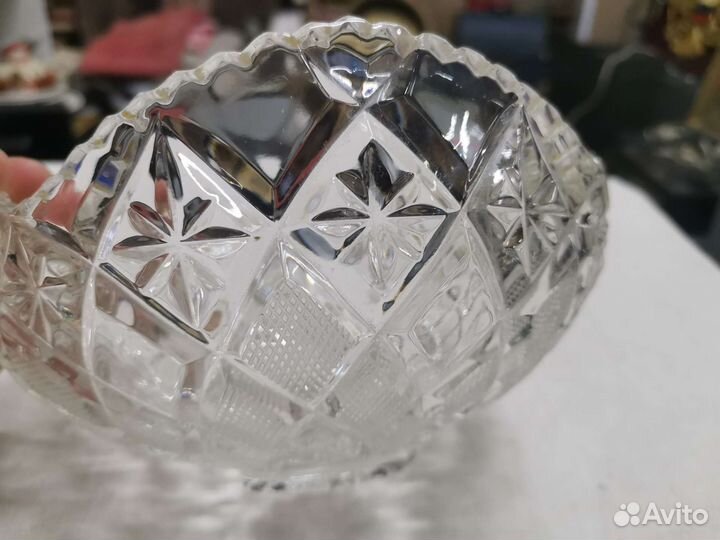 Салатница хрустальная СССР (Ч)