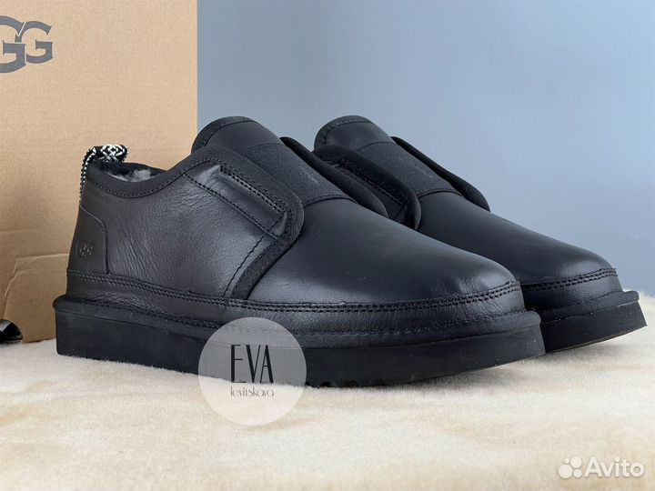 Мокасины мужские Ugg Slippers Flex Leather Black