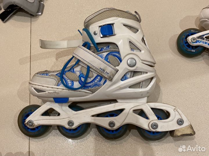 Роликовые коньки Reaction + комплект защиты